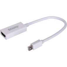 Savio CL-57 video cable adapter 0.2 m Mini DisplayPort HDMI Type A (Standard) White