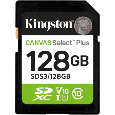 Kingston Technology 128GB SDXC Canvas Select Plus Gen3 150MB/s C10 UHS-I U1 V10