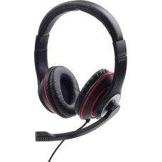 Gembird MHS-03-BKRD headphones/headset Wired Head-band Gaming Black, Red