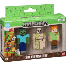 P.m.i. Kids World MINECRAFT 3D ERASERS - 3 PACK VER.C