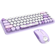 Mofii iBean Pro New 2.4G Wireless Keyboard+Mouse Set (Purple)