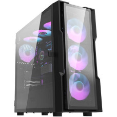 Darkflash DK431 Glass computer case (black) + 4 RGB fans