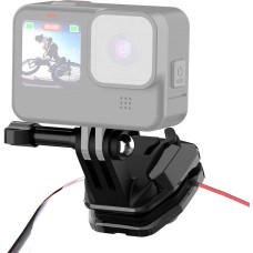 Puluz motorcycle windshield clip for sports cameras (DJI Osmo Action 4, GoPro Hero 12, Insta360 Ace Pro / X4)(black)