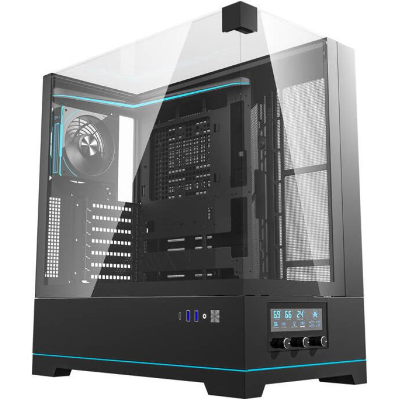 Darkflash DY450 PRO computer case (black) + 1 fan