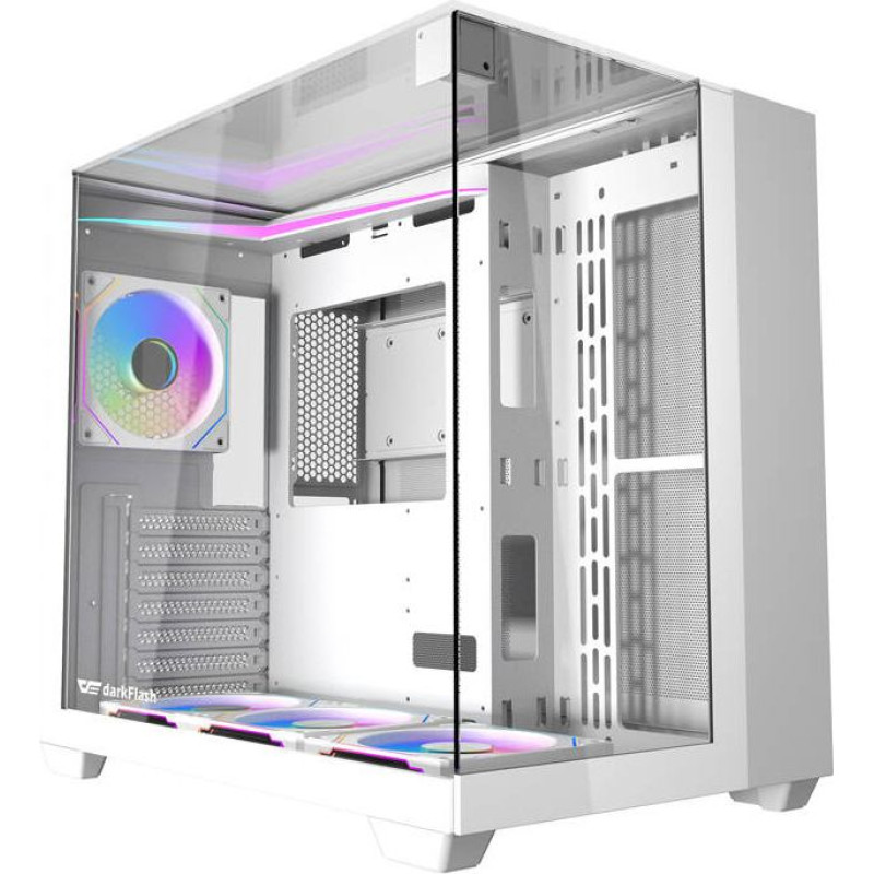 Darkflash TH285 computer case (white) + 4 fans