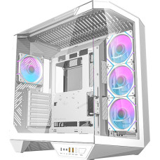 Darkflash DY470 computer case (white) + 4 fans + GPU bracket