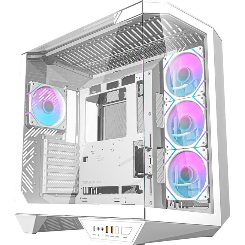 Darkflash DY470 computer case (white) + 4 fans + GPU bracket