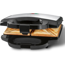 Clatronic ST 3778 sandwich maker 750 W Black, Stainless steel