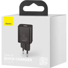 Baseus Travel Charger set Super Si 1C PD Fast charger 20W EU Black (CCSUP-B01)