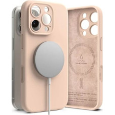 Ringke iPhone 16 Pro Max Case Silicone Magnetic Pink Sand