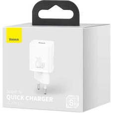 Baseus Travel Charger set Super Si 1C PD Fast charger 20W EU White (CCSUP-B02)