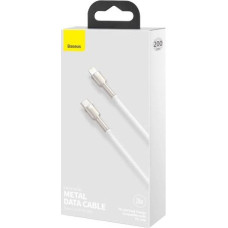 Baseus Type-C - Lightning Cafule Series Metal data cable PD 20W 2m White (CATLJK-B02)