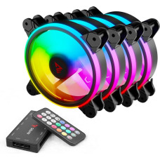 Savio FAN-01 4-pack 120mm ARGB fan including controller and remote control