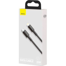 Baseus Type-C - Lightning High Density Braided Fast charging cable PD 20W 1m Black (CATLGD-01)
