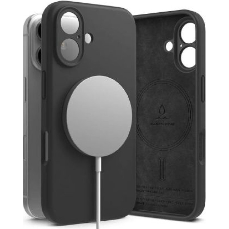 Ringke iPhone 16 Case Silicone Magnetic Black