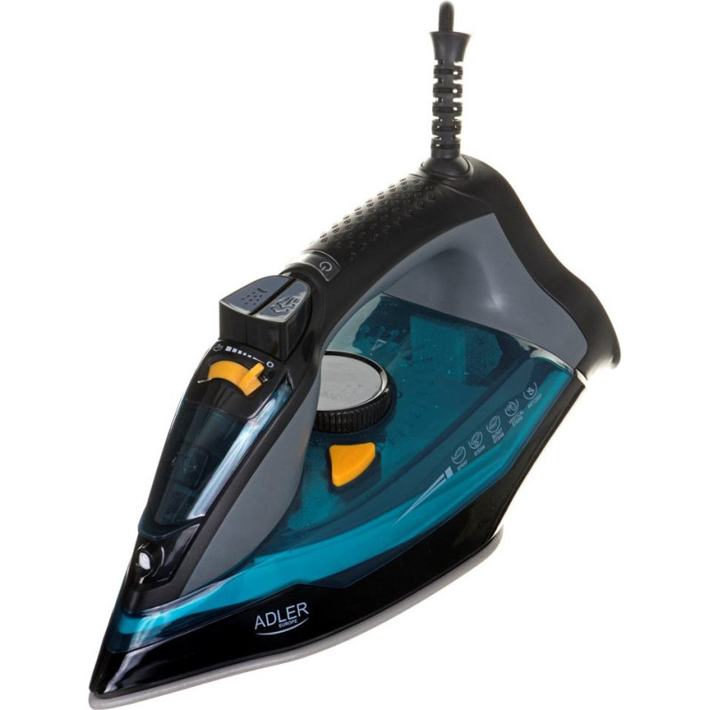 Adler AD 5032 iron Dry iron Ceramic soleplate Black, Blue, Gray 2400 W