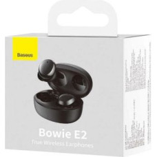 Baseus Earphone Bluetooth Bowie E2 BT 5.2, TWS AV Synchronization, Low Latency, IP55, Black (NGTW090001)