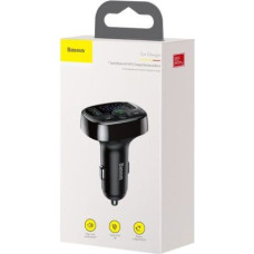 Baseus Car Charger Bluetooth FM Transmitter S-09A, BT. 4.2, 10m Range, 2x USB-A 3.4A, Micro SD card Reader, Black (CCMT000001)