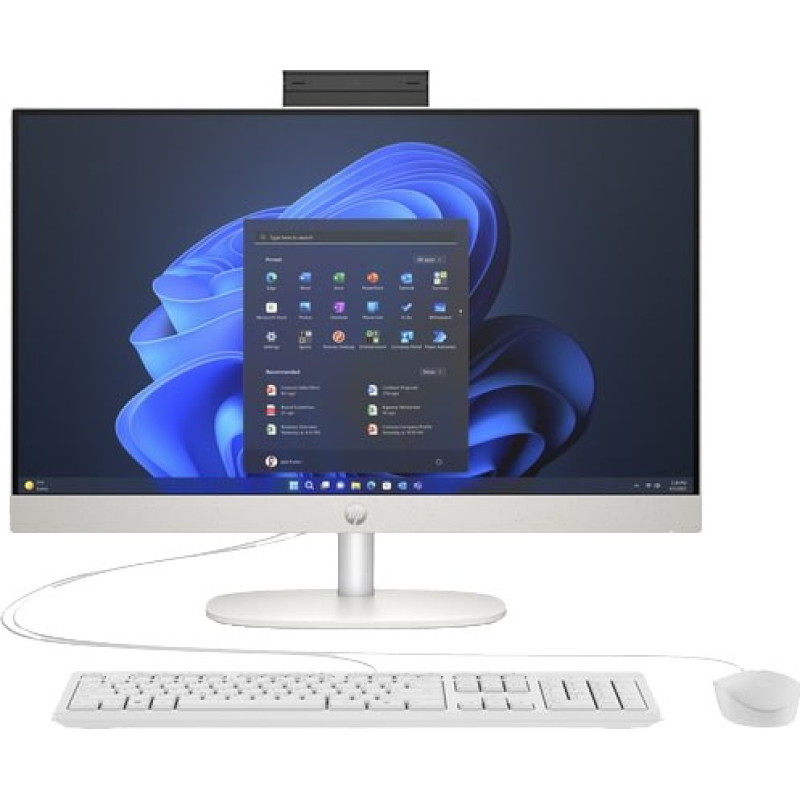Hewlett-Packard HP ProOne 240 G10 Intel® Core™ i5 i5-1334U 60.5 cm (23.8") 1920 x 1080 px All-in-One PC 16 GB DDR4-SDRAM 512 GB SSD Windows 11 Pro Wi-Fi 6 (802.11ax) White