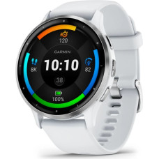 Garmin Venu 3 3.56 cm (1.4") AMOLED 45 mm Digital 454 x 454 pixels Touchscreen Silver, White Wi-Fi GPS (satellite)