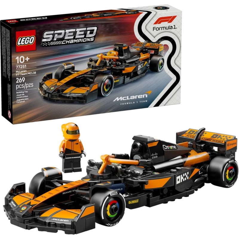 Lego Speed Champions 77251 McLaren F1 meeskonna MCL38 võidusõiduauto
