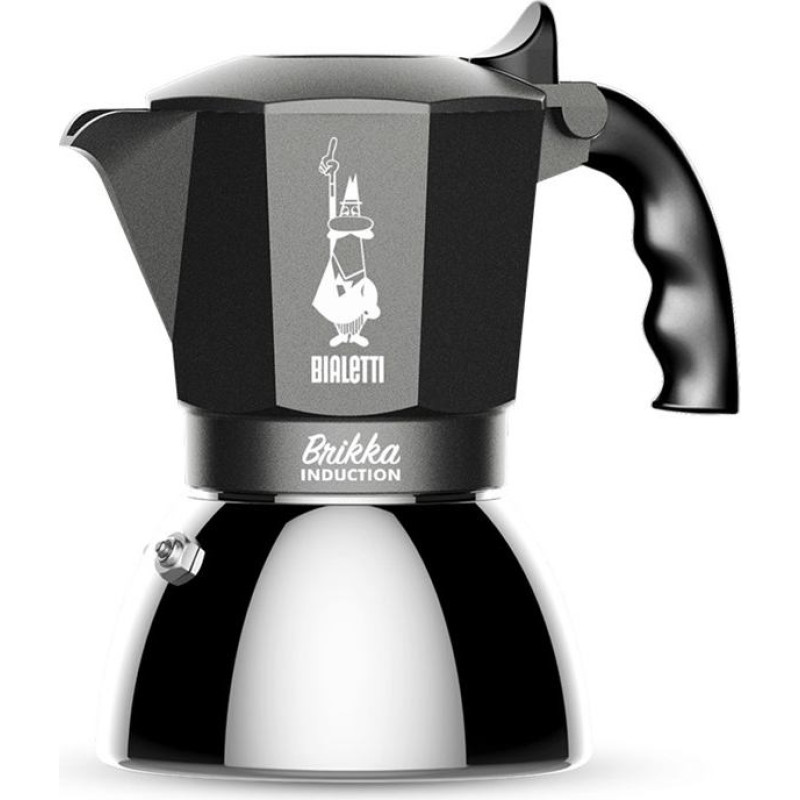 Bialetti Coffee maker BIALETTI BRIKKA INDUCTION 4TZ 180 ml Anthracite, Silver