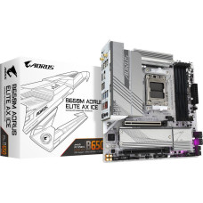 Gigabyte B650M AORUS ELITE AX ICE Motherboard - AMD Ryzen 9000 Series CPUs, 12+2+2 Phases VRM, up to 8000MHz DDR5 (OC), 1xPCIe 5.0 + 1xPCIe 4.0 M.2, 2.5GbE LAN, WIFI 6E, USB 3.2 Gen 2x2