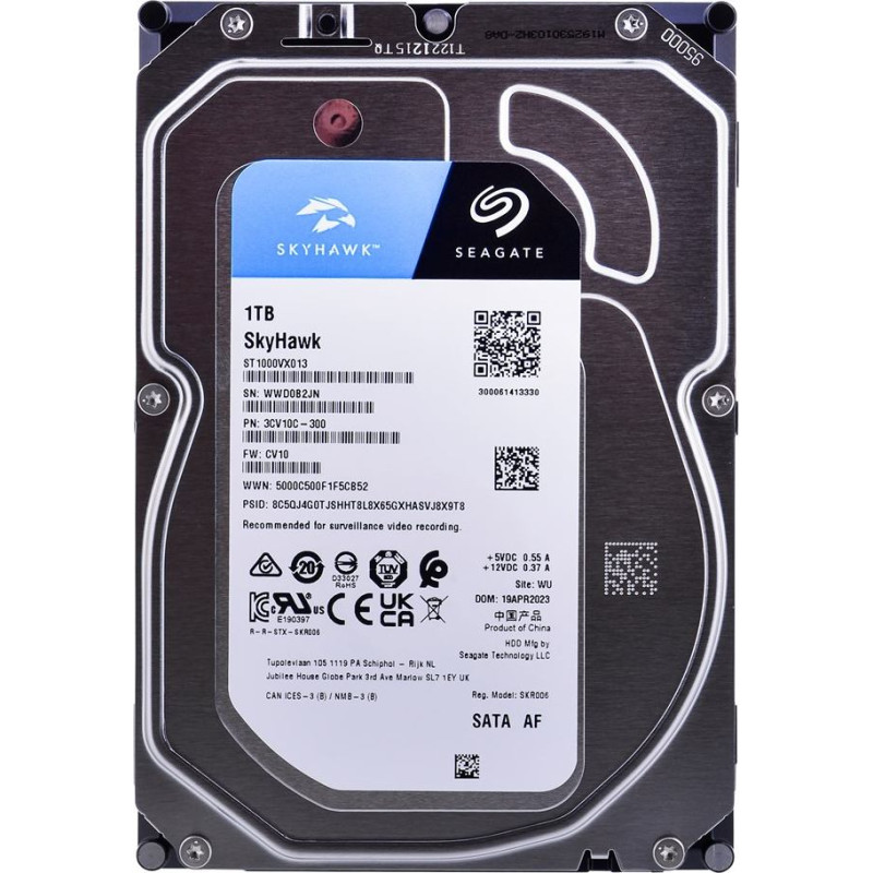 Seagate SkyHawk internal hard drive 1 TB 256 MB 3.5" Serial ATA III (ST1000VX013)