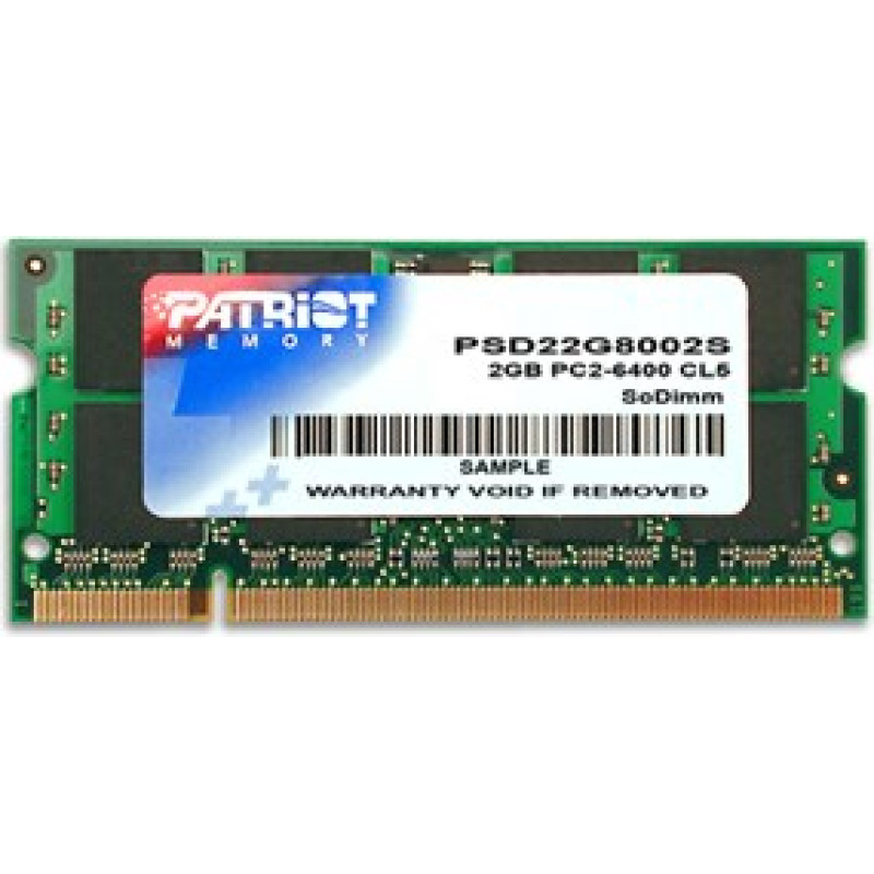 Patriot Memory DDR2 2GB CL5 PC2-6400 (800MHz) SODIMM memory module