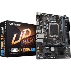 Gigabyte H610M K DDR4 Motherboard - Supports Intel Core 14th Gen CPUs, 3+1+1 Phases Hybrid Power Design, up to 3200MHz DDR4, 1xPCIe 3.0 M.2, GbE LAN, USB 3.2 Gen 1