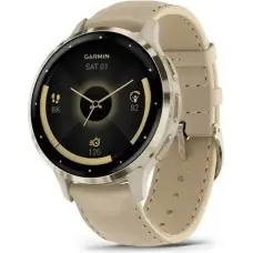 Garmin 010-02785-55 smartwatch / sport watch 3.05 cm (1.2") AMOLED 41 mm Digital 390 x 390 pixels Touchscreen Gold Wi-Fi GPS (satellite)